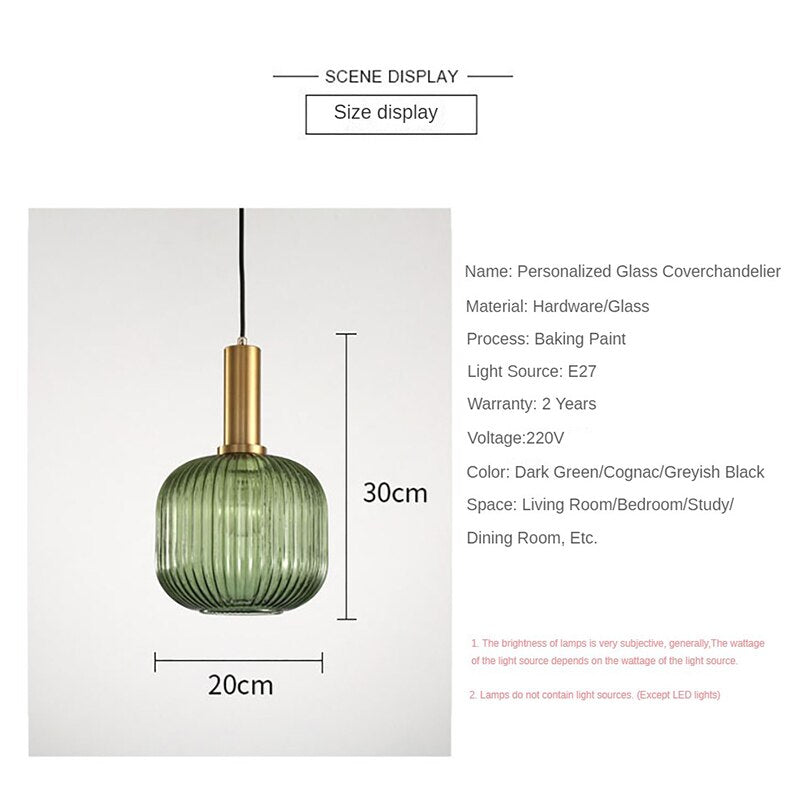 Modern Retro Stained Glass Pendant Lights Colorful Stylish Hanging Light Fittings For Kitchen Living Room Diner Contemporary Interior Lighting