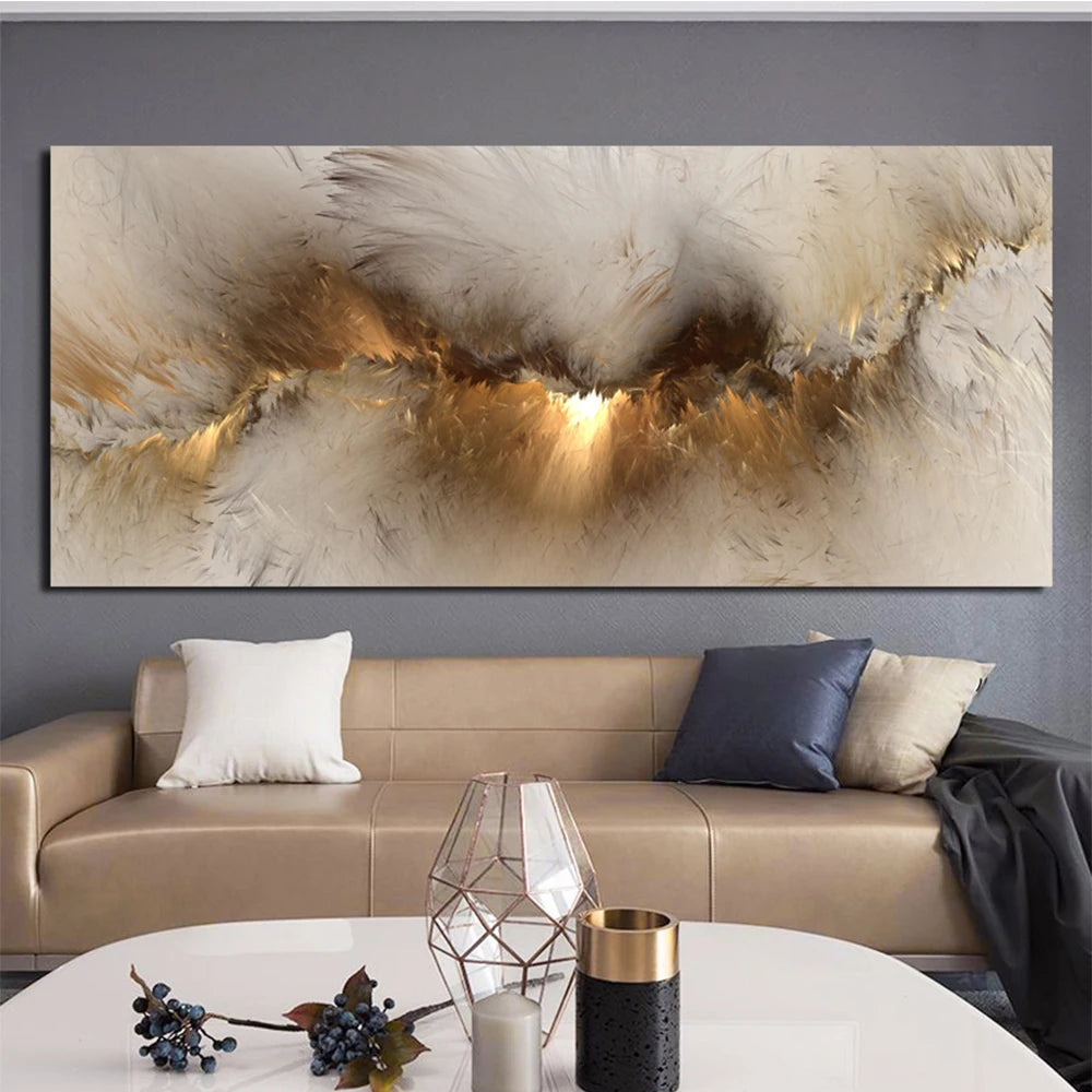 Big Sizes Abstract Alien Cloud Wall Art – Modern Canvas Poster Wall Art Fine Art Canvas Print for Living Room, Bedroom Art Decor