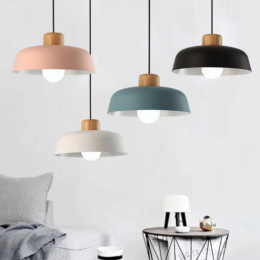 Colorful Nordic LED Pendant Lamps - Modern Aluminum Pastel Colored Hanging Light Fixtures For Kitchen Dining Room Restaurant Bar Boutique Cafe Lighting 2026