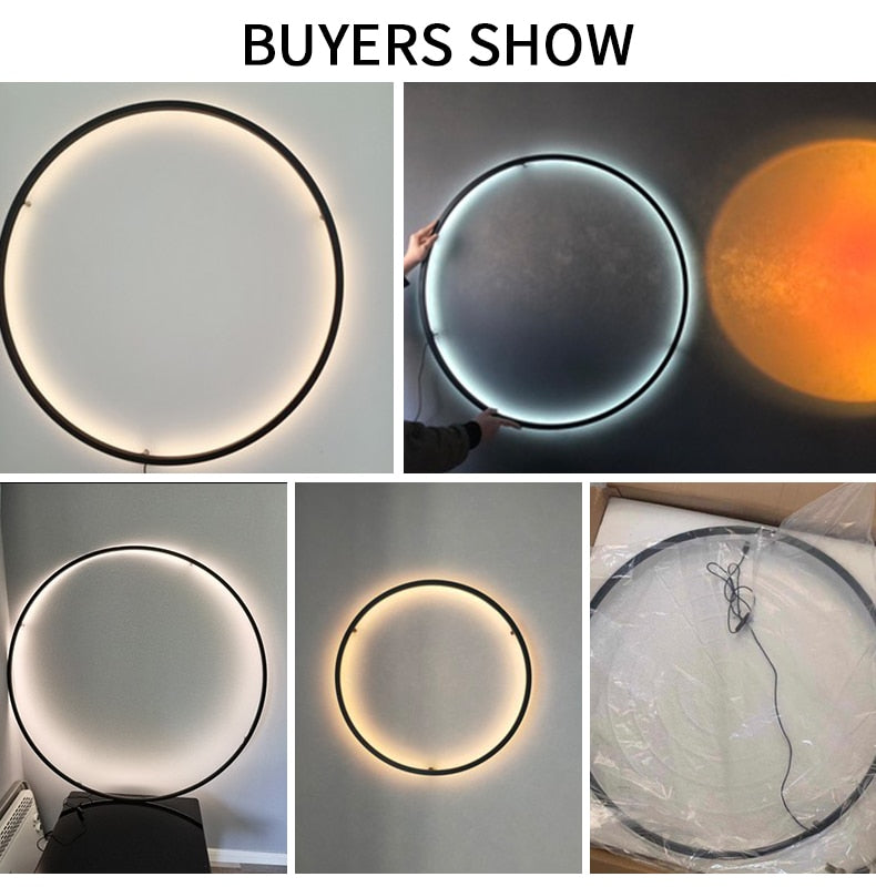 Simple Circle Ring Of Light LED Wall Light Modern Interior Lighting For Sofa Background Decoration Living Room Bedroom Light Decor