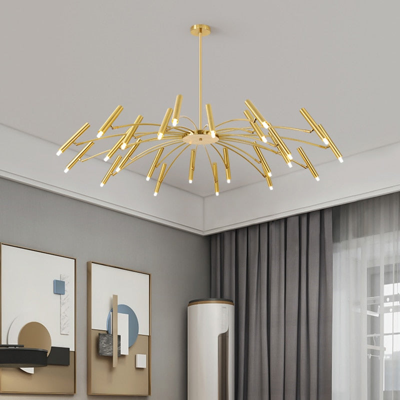 Contemporary Interior Lighting LED Chandelier Modern Ceiling Light Fixture For Luxury Loft Apartment Living Room Architectural Lighting Design