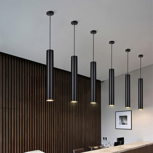 Modern Minimalist LED Tube Pendant Lights For Kitchen Island Dining Table Hanging Light Fixtures For Contemporary  Interior Design