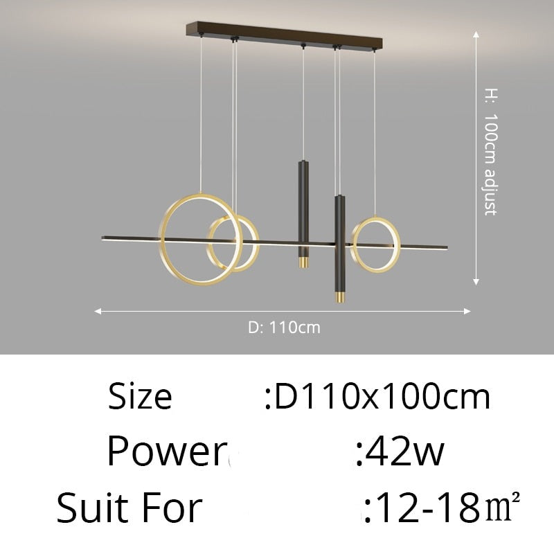 Contemporary Nordic LED Pendant Lighting Chandelier For Dining Room Table Kitchen Island Living Room Lighting For Modern Apartment