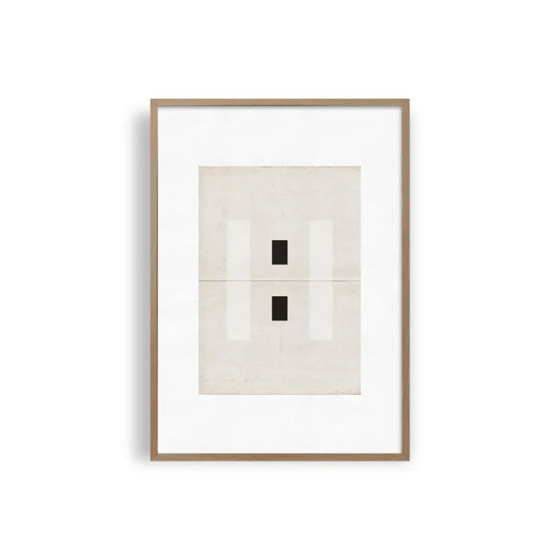 Minimalist Zen Abstract Geometry Prints – Neutral Tones Black, White & Beige Canvas Wall Art for Modern Living Rooms & Contemporary Home Decor (Unframed)