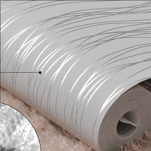 Modern Luxury Silver Striped Grey Wallpaper Textured Embossed Metallic Striped On Plain Grey Background Modern Home Decor