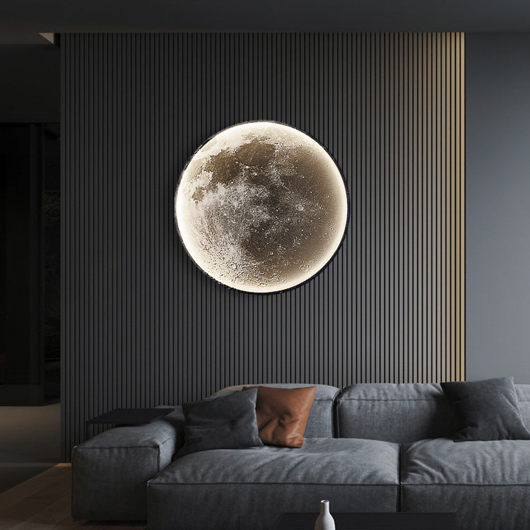 Moon Wall Lamp Living Room Background Wall Lamp Creative Trendy Lunar Decoration For Bedroom