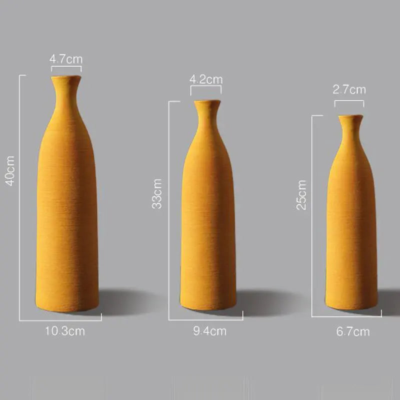 Premium Ceramic Sculptured Nordic Vase – Modern Minimalist Textural Design Decor for Contemporary Living Room, Bedroom & Tabletop Styling