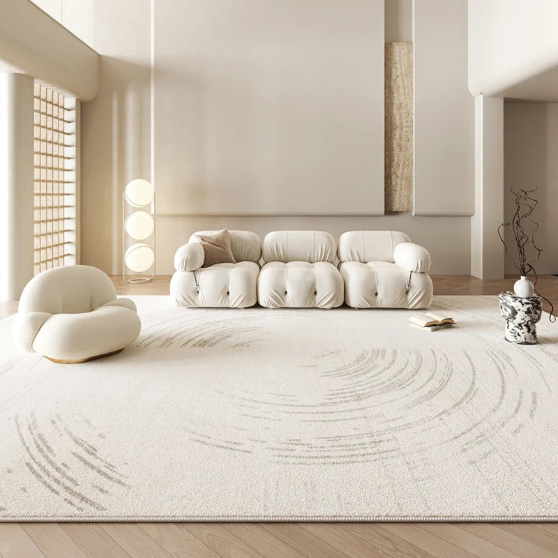 Premium Japanese Zen Carpet Mat - Creamy Plush Beige Minimalist Designer Rug For Living Rooms Bedrooms and Contemporary Interiors 2026 001