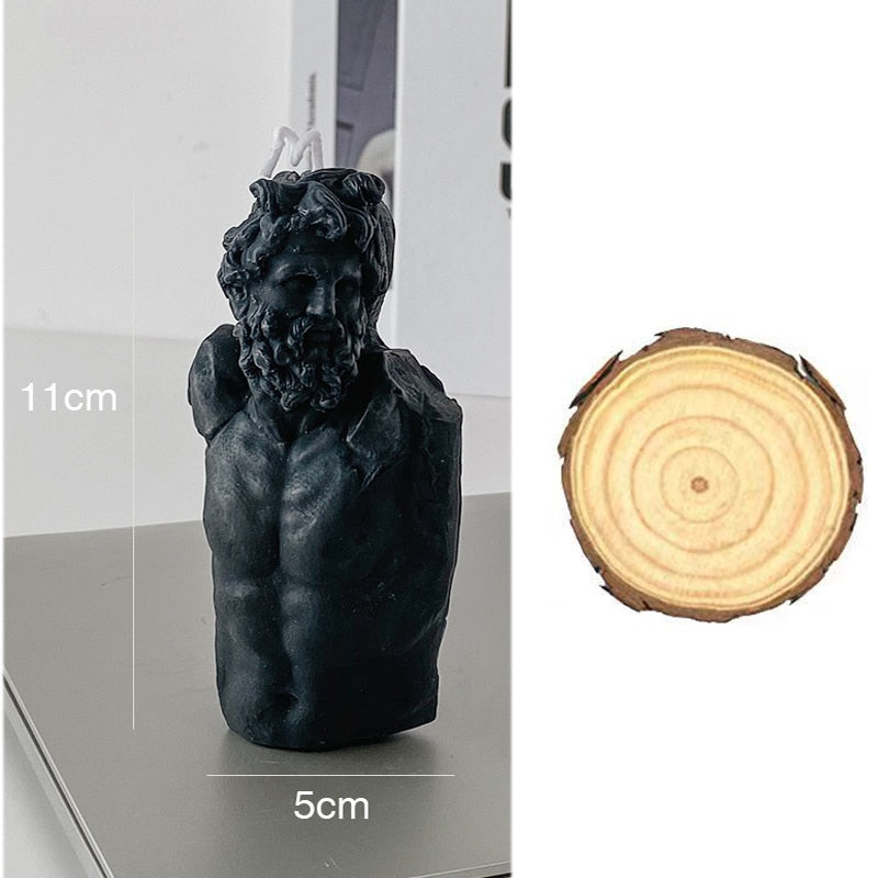 Exquisite Nordic Style David Bust Scented Candles - Handcrafted Renaissance Luxury for Your Home Decor