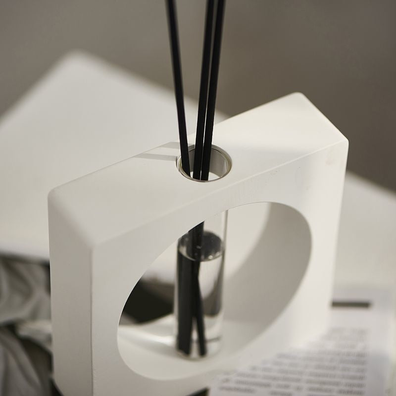 Contemporary Abstract Design Aroma Diffuser Jar With Minimalist Geometric Holder & Essentials Oil Sticks