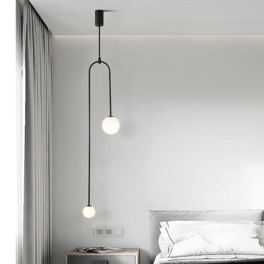 Simple Minimalist Nordic Sphere Pendant LED Lighting For Bedroom Bedside Table Living Room Kitchen Bar Contemporary Home Lighting