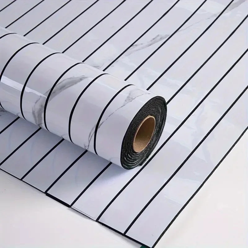 Extra Thick Wood Grain Wallpaper – Self-Adhesive Retro 3D Vertical Stripe Wallcovering, Waterproof & Removable