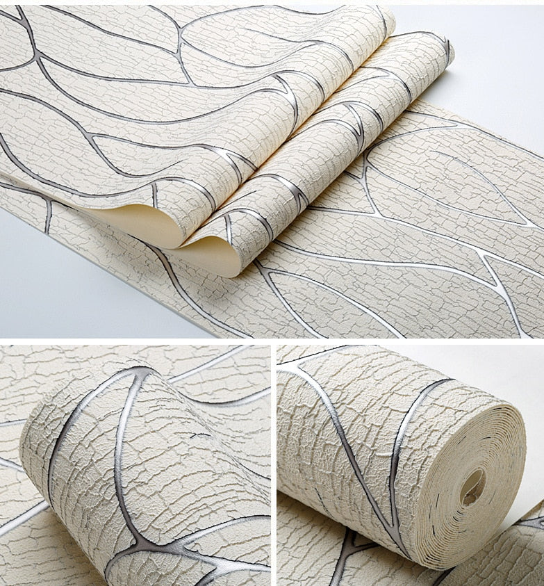 Modern Geometric 3D Wall Covering Non Woven Textured Wallpaper For TV Background Living Room Bedroom Home Interior Styling