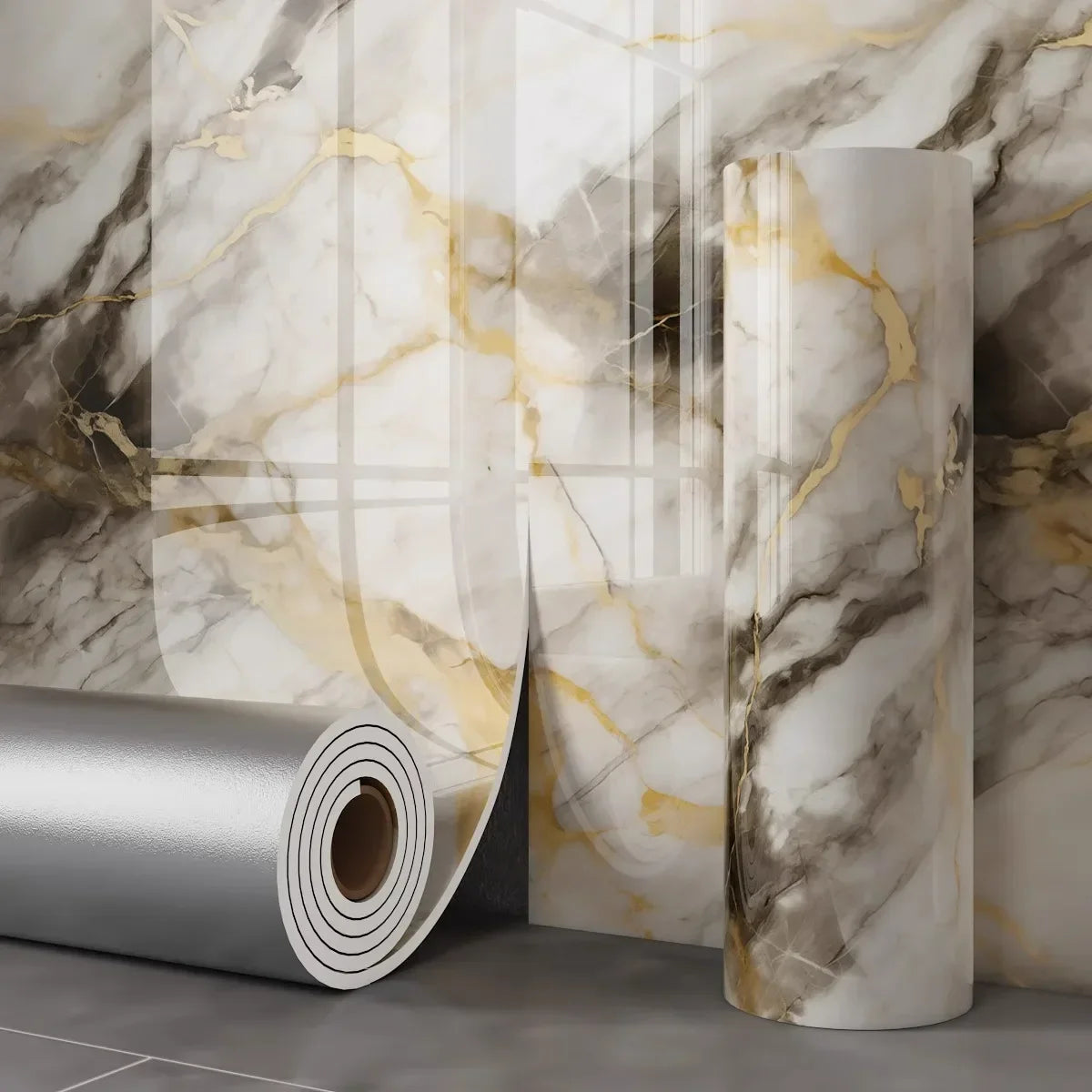 Luxury Marble‑Look Thick Foam Wallpaper — Self‑Adhesive, Waterproof, Peel‑and‑Stick Wall Panels for Stylish & Creative Home Decor Makeovers h