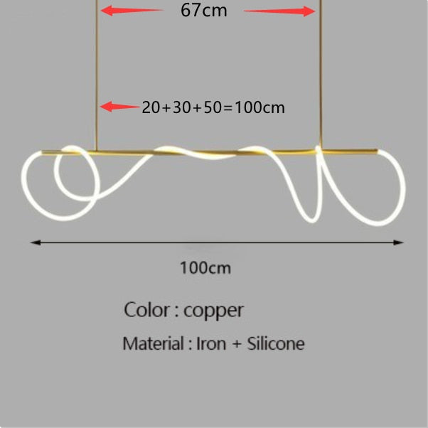 Minimalist LED Tube Lighting Suspension Chandelier Contemporary Lighting Fixture For Living Room Dining Room Modern Interior Lighting