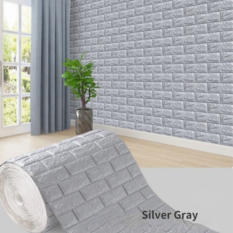 3D Brick Wallpaper Self-Adhesive Wall Covering Brick Wall Style Wall Decor Removable 3M Peel & Stick Wall Paper Rolls For Living Room Home Office Decor