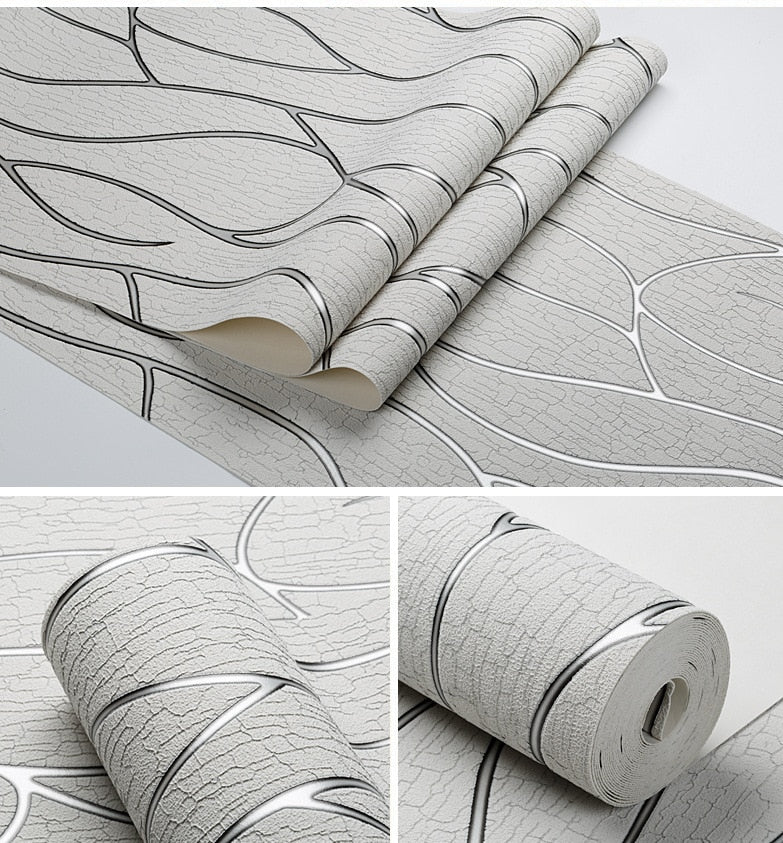 Modern Geometric 3D Wall Covering Non Woven Textured Wallpaper For TV Background Living Room Bedroom Home Interior Styling