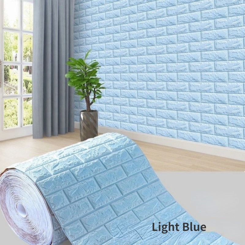 3D Brick Wallpaper Self-Adhesive Wall Covering Brick Wall Style Wall Decor Removable 3M Peel & Stick Wall Paper Rolls For Living Room Home Office Decor