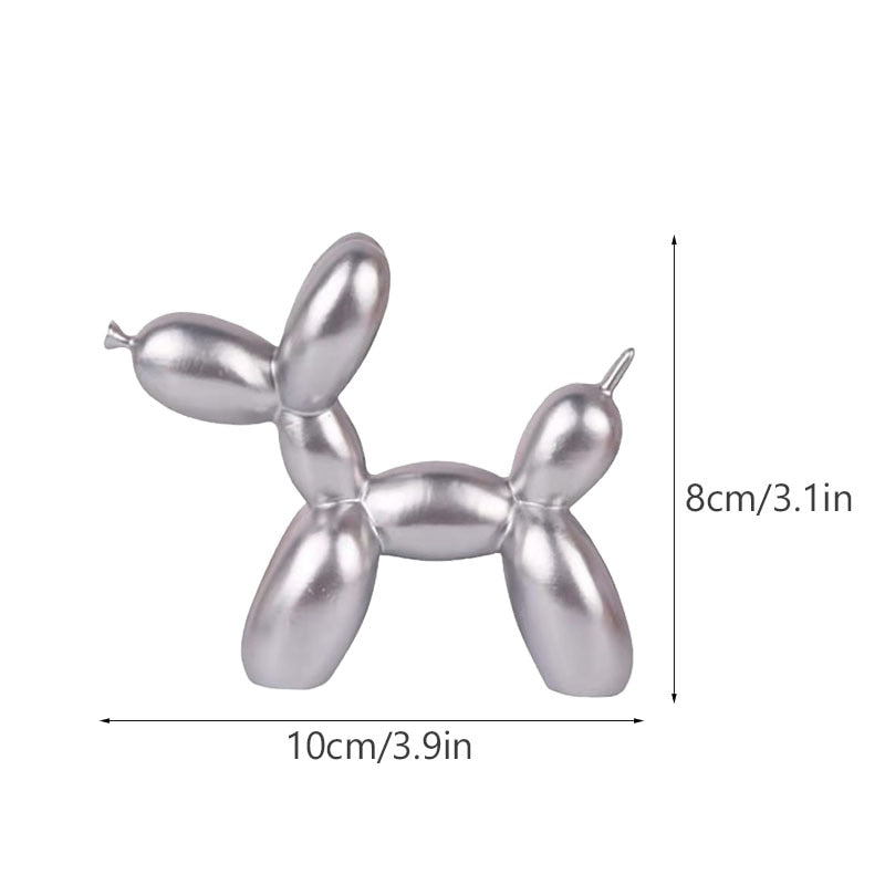 Balloon Dog Sculpture Figurines for Modern Apartment Interior Design Resin Doggy Ornament For Coffee Table Desktop Decoration