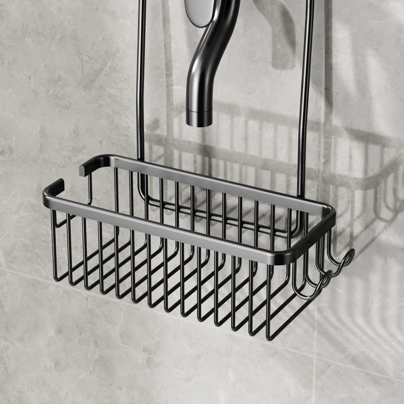 No-Drill Shower Storage Rack – Space-Saving Hanging Basket for Bathroom Toiletries & Shower Products