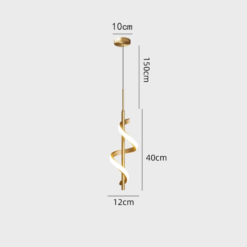 Graceful Curve Lustre LED Pendant Light Elegant Styling Hanging Lighting Fixtures For Living Room Dining Room Modern Interior Lighting