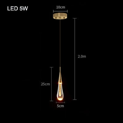 Crystal Teardrop Bubble Pendant Lamp Modern Hanging Light Fittings For Luxury Living Room Dining Room Restaurant Reception Foyer Lighting