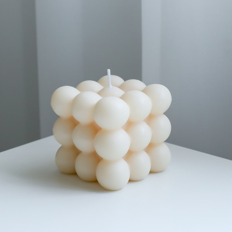 Creative Ball Cube Scented Candles Soy Wax White Geometric Aromatherapy Candles Home Minimalist Nordic Home Decoration