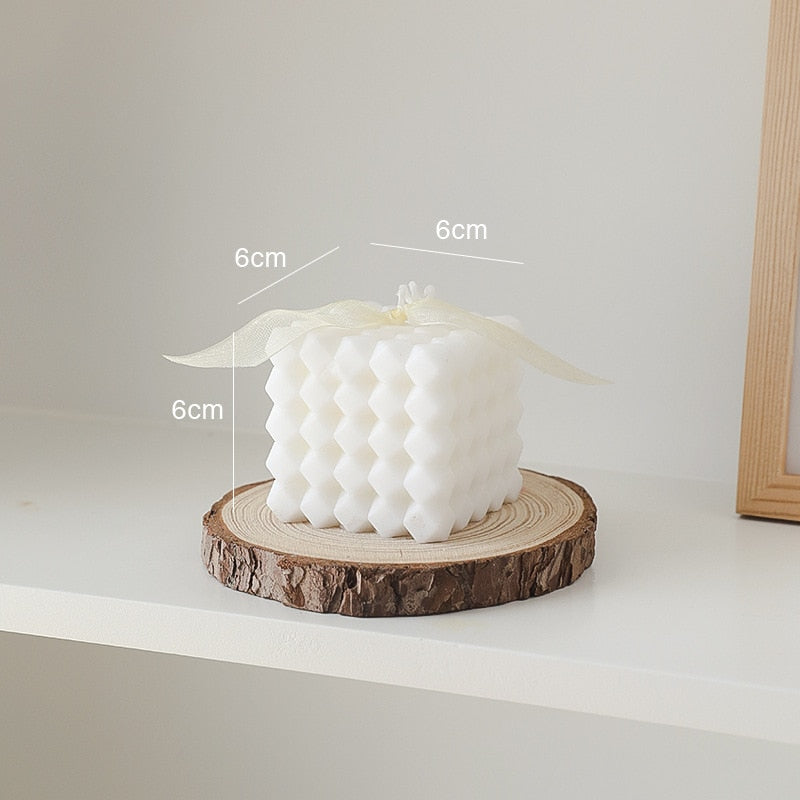 Creative Ball Cube Scented Candles Soy Wax White Geometric Aromatherapy Candles Home Minimalist Nordic Home Decoration