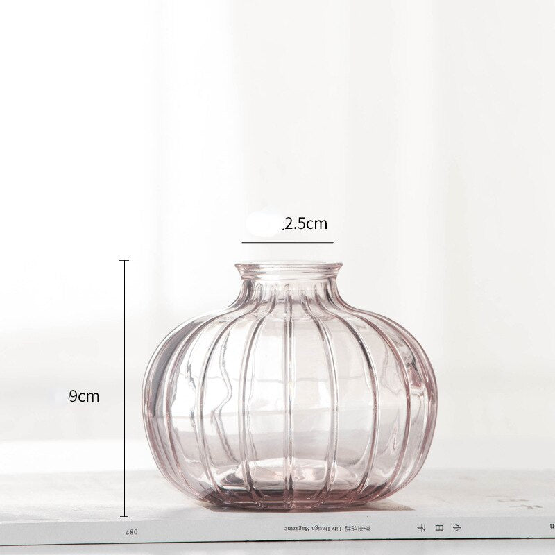 Mini Hydroponics Simple Stained Glass Vase For Simple Flowers or Aromatherapy - A Modern Stylish and Elegant Home Decor Piece