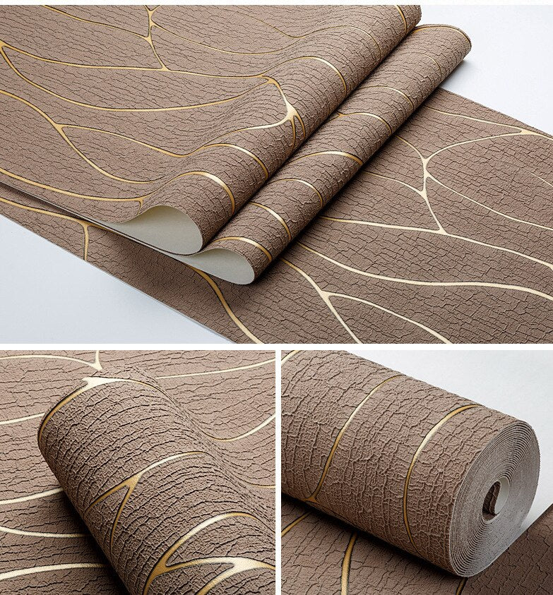 Modern Geometric 3D Wall Covering Non Woven Textured Wallpaper For TV Background Living Room Bedroom Home Interior Styling