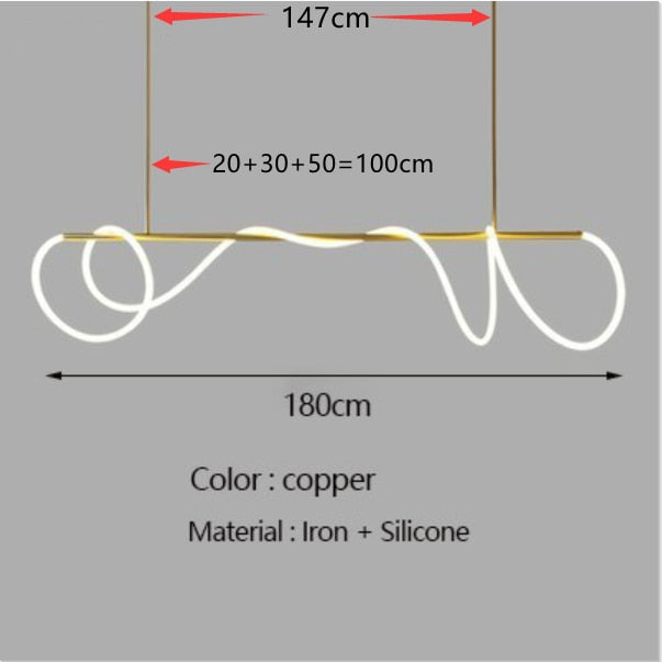 Minimalist LED Tube Lighting Suspension Chandelier Contemporary Lighting Fixture For Living Room Dining Room Modern Interior Lighting