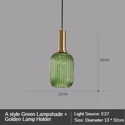 Modern Retro Stained Glass Pendant Lights Colorful Stylish Hanging Light Fittings For Kitchen Living Room Diner Contemporary Interior Lighting