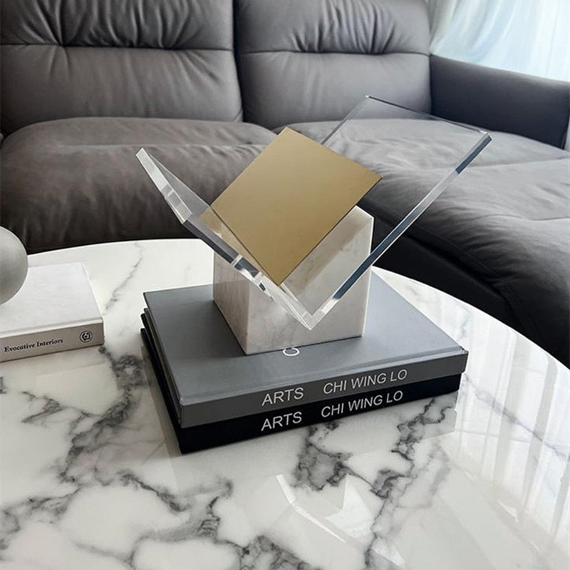 Solid Marble Acrylic Angled Magazine Holder Stand File Organizer Home Tidy For Living Room Designer Accessories For Contemporary Interiors