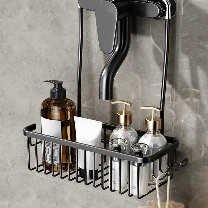 No-Drill Shower Storage Rack – Space-Saving Hanging Basket for Bathroom Toiletries & Shower Products