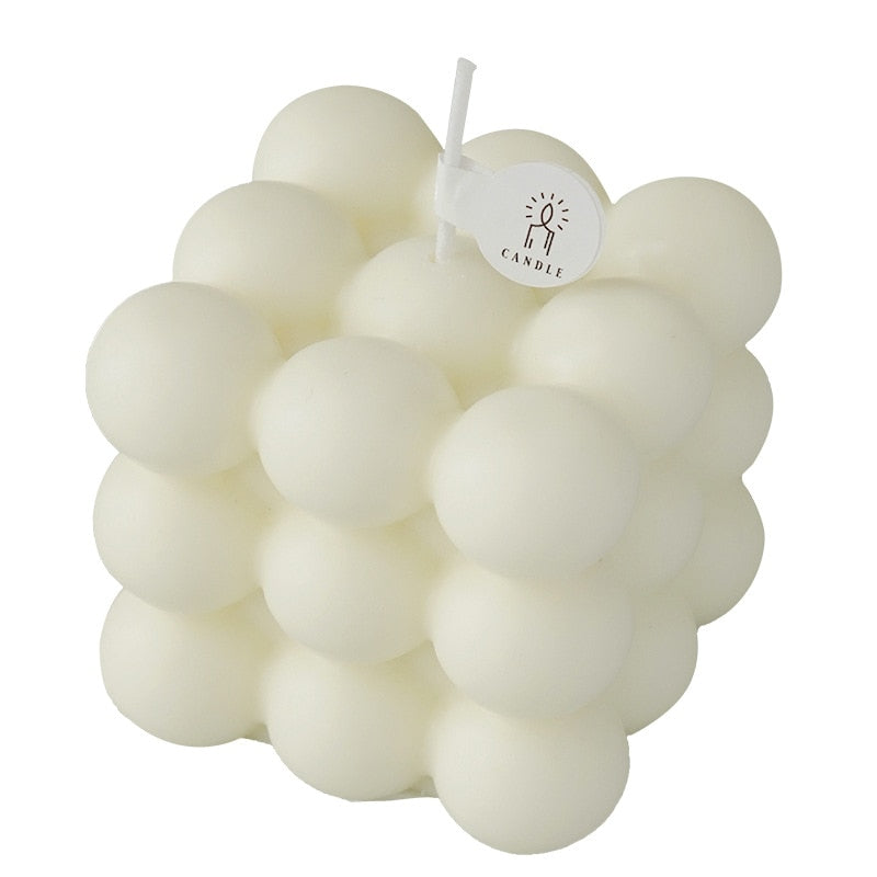 Creative Ball Cube Scented Candles Soy Wax White Geometric Aromatherapy Candles Home Minimalist Nordic Home Decoration