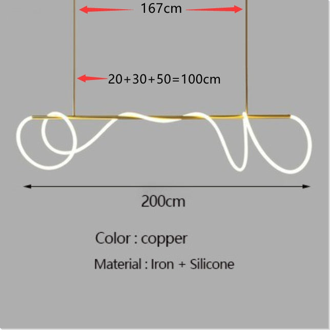 Minimalist LED Tube Lighting Suspension Chandelier Contemporary Lighting Fixture For Living Room Dining Room Modern Interior Lighting