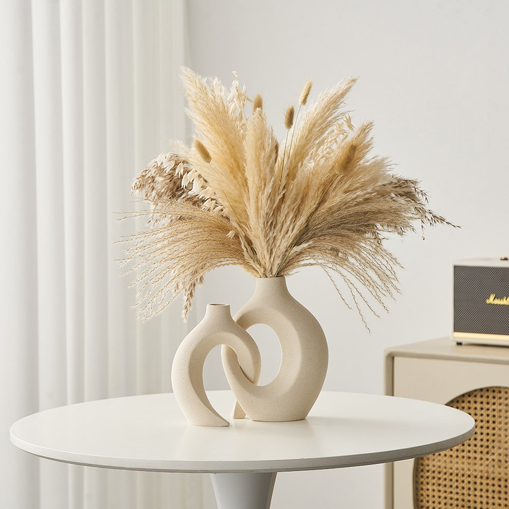 Modern Sculptured Nordic Vase For Living Room Table Coffee Table Mantelpiece Shelf Ornament Accessories For Creative Stylish Home Decor