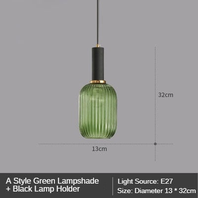 Modern Retro Stained Glass Pendant Lights Colorful Stylish Hanging Light Fittings For Kitchen Living Room Diner Contemporary Interior Lighting