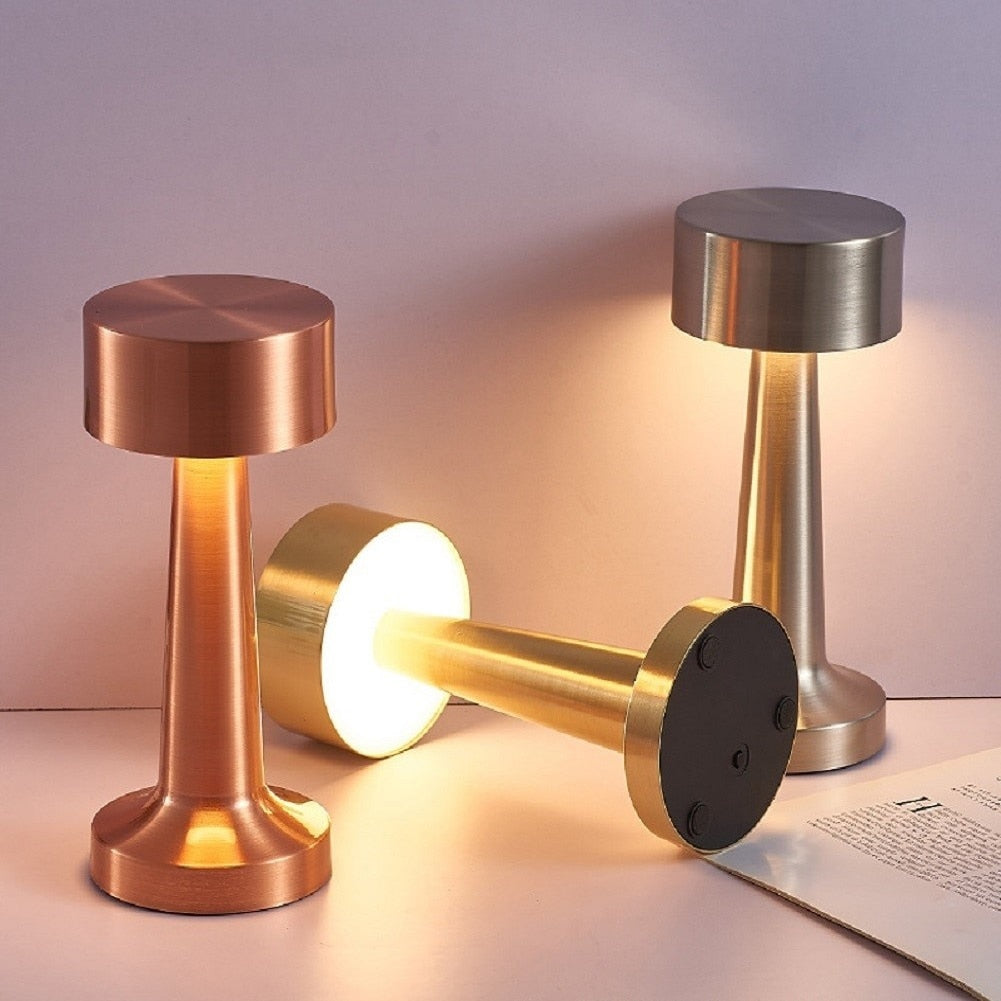 Portable Cordless LED Desktop Lamp For Cafe Bar Living Room USB Rechargeable Desktop Night Lamp For Home Office
