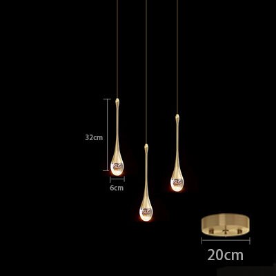 Crystal Teardrop Bubble Pendant Lamp Modern Hanging Light Fittings For Luxury Living Room Dining Room Restaurant Reception Foyer Lighting