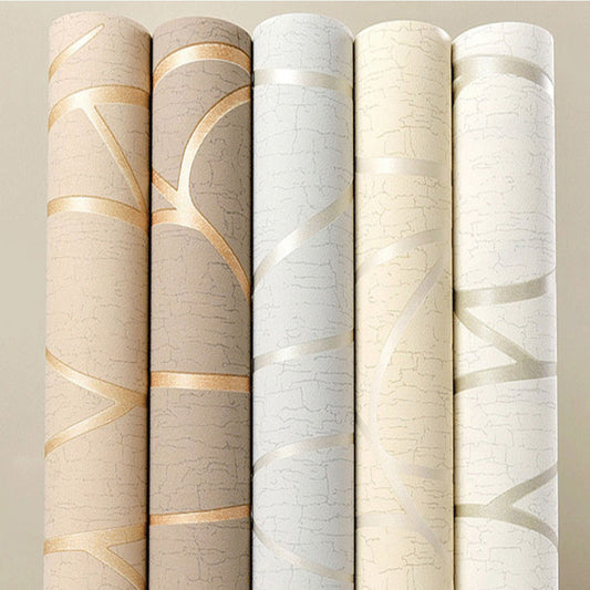 Simple Elegance 3D Wall Covering Textured Non Woven Wall Paper For TV Background Living Room Bedroom Modern Home Decor Trends
