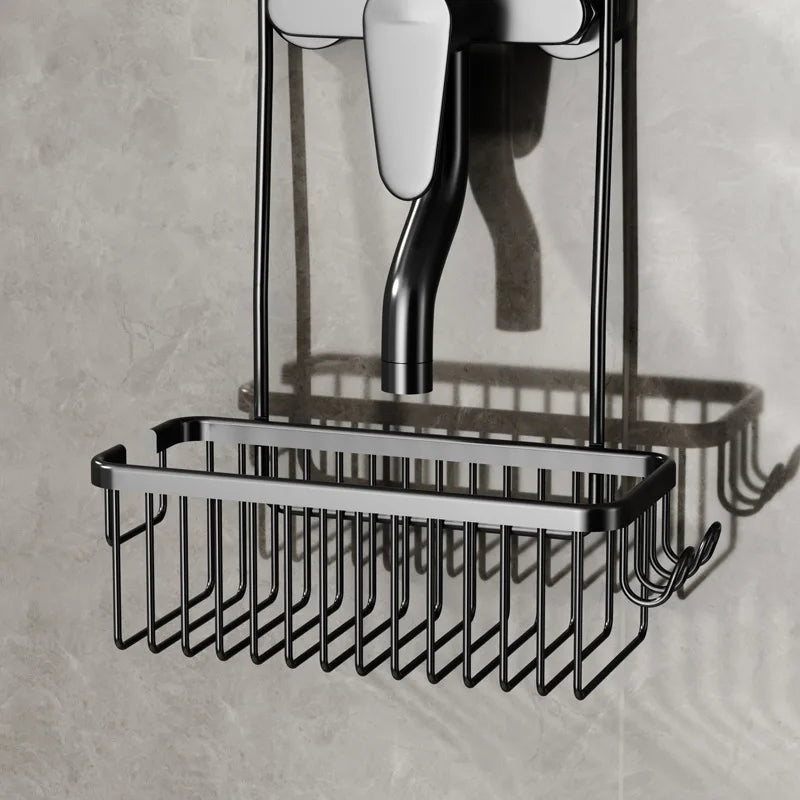 No-Drill Shower Storage Rack – Space-Saving Hanging Basket for Bathroom Toiletries & Shower Products