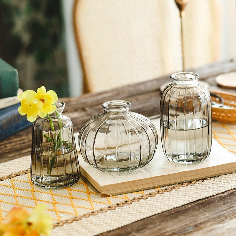 Mini Hydroponics Simple Stained Glass Vase For Simple Flowers or Aromatherapy - A Modern Stylish and Elegant Home Decor Piece