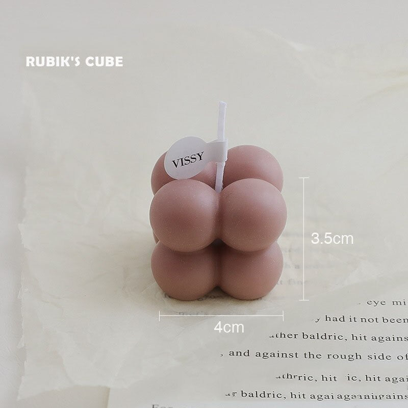 Creative Ball Cube Scented Candles Soy Wax White Geometric Aromatherapy Candles Home Minimalist Nordic Home Decoration