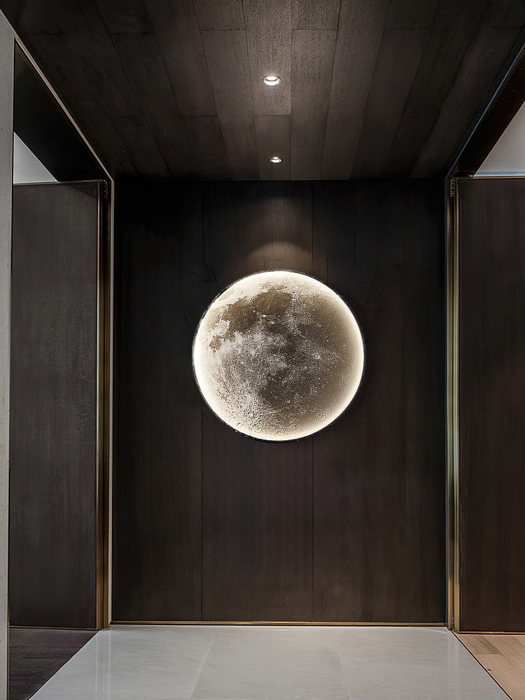 Moon Wall Lamp Living Room Background Wall Lamp Creative Trendy Lunar Decoration For Bedroom