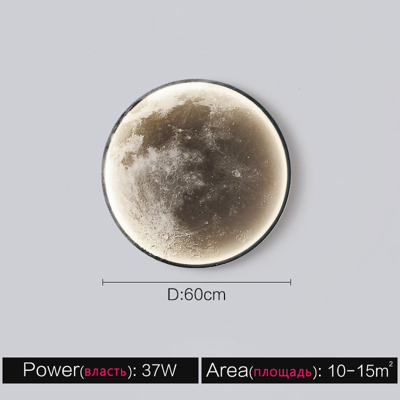 Moon Wall Lamp Living Room Background Wall Lamp Creative Trendy Lunar Decoration For Bedroom