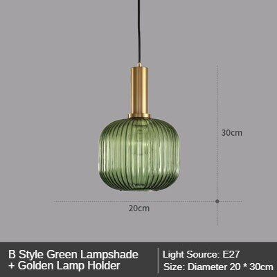 Modern Retro Stained Glass Pendant Lights Colorful Stylish Hanging Light Fittings For Kitchen Living Room Diner Contemporary Interior Lighting