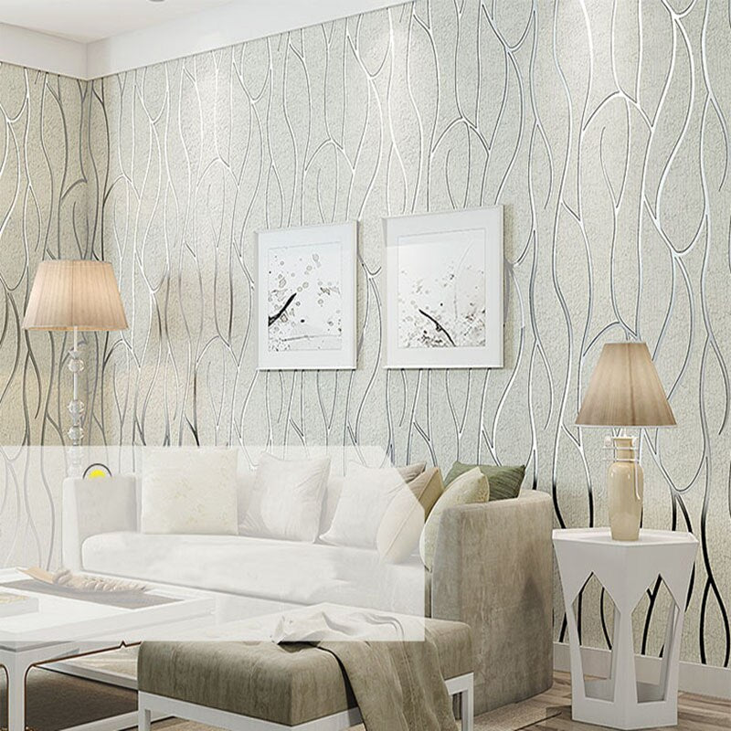 Modern Geometric 3D Wall Covering Non Woven Textured Wallpaper For TV Background Living Room Bedroom Home Interior Styling