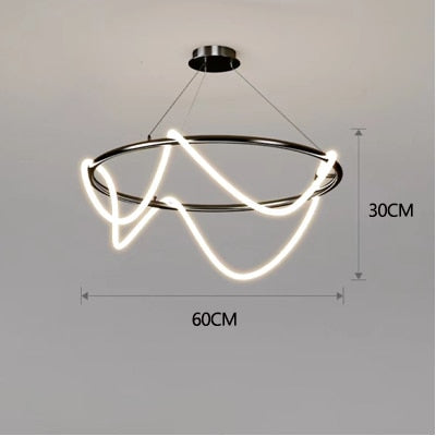Minimalist LED Tube Lighting Suspension Chandelier Contemporary Lighting Fixture For Living Room Dining Room Modern Interior Lighting