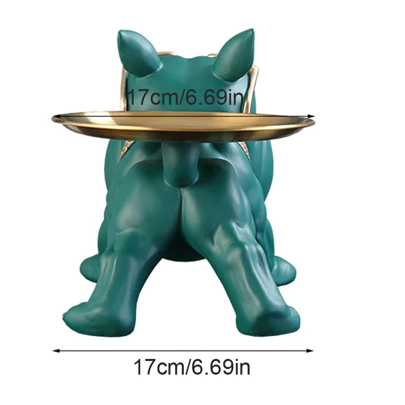 Big Mouth Bulldog Resin Statue – Cool Dog Storage Box Figurine For Living Room Coffee Table Trendy Home Decor For Dog Lovers